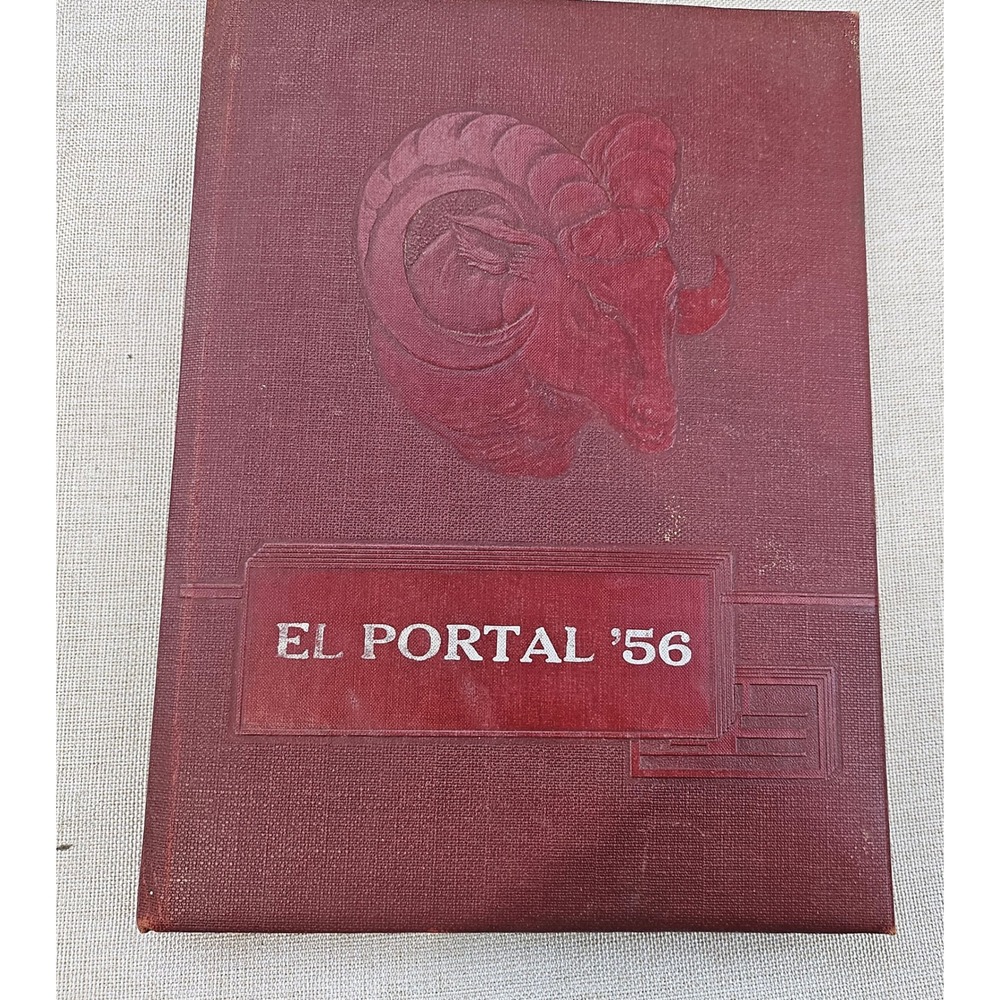 1956 El Portal Yearbook Portales NM High School Ram Mascot Graduation Souvenir‎